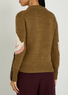 Chloe Flamingo and Logo-intarsia Wool Jumper Brown Other
