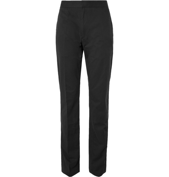 Photo: The Row - Black Walker Cotton and Cashmere-Blend Drill Trousers - Black