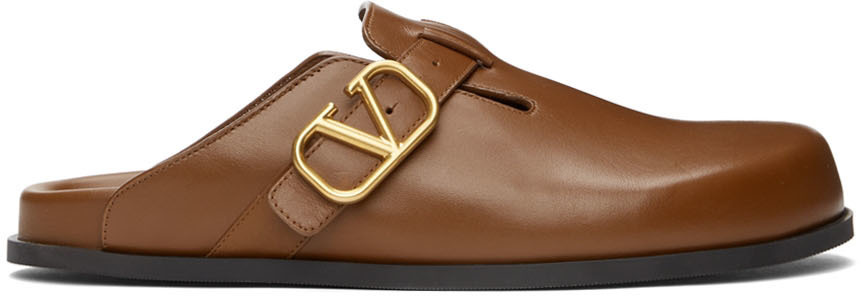 Valentino Garavani VLogo Signature leather loafers - Brown