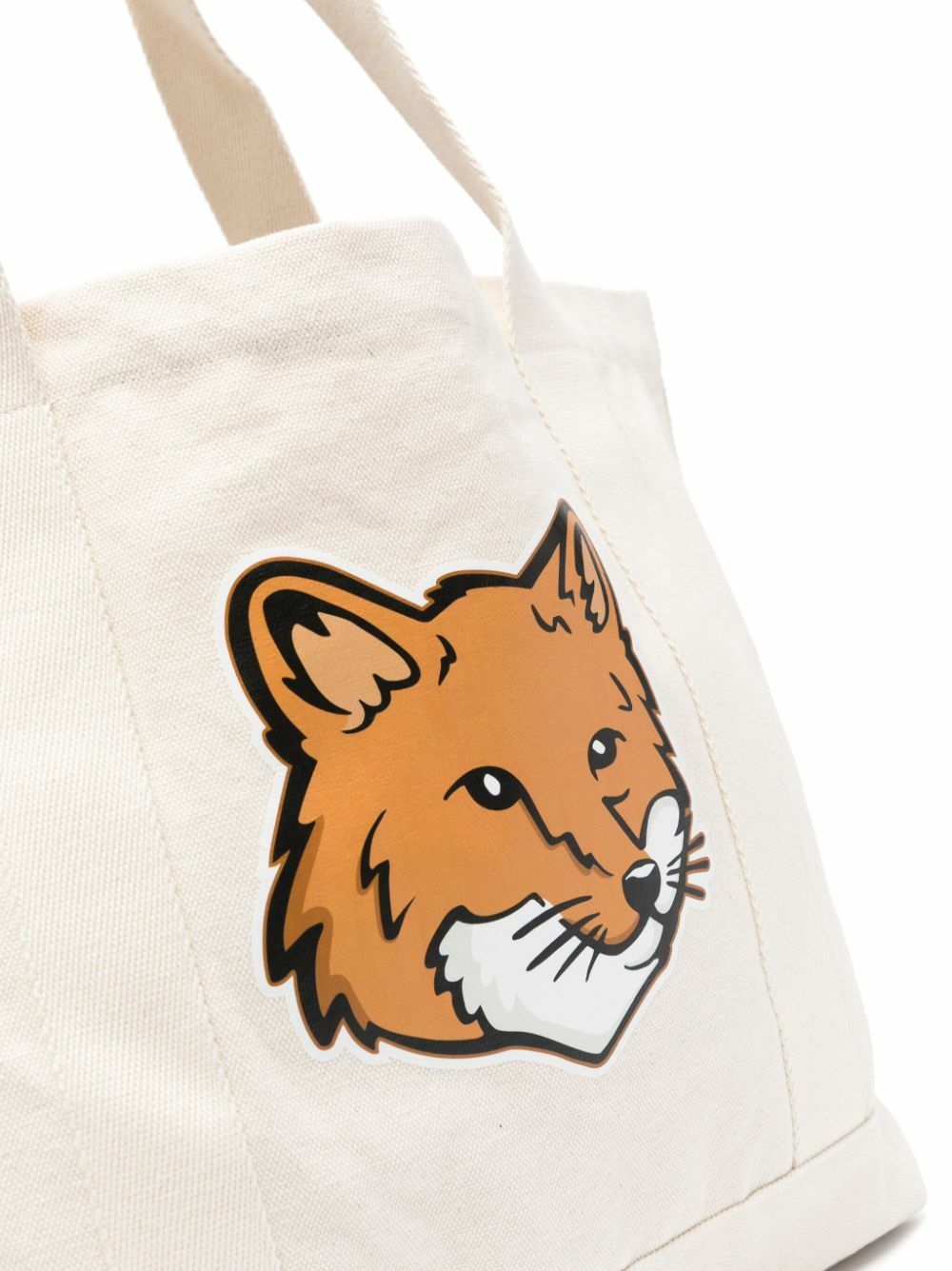 MAISON KITSUNE' - Fox Head Cotton Tote Bag Maison Kitsune