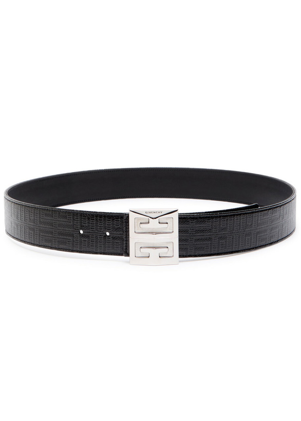 Photo: Givenchy Logo Embossed Leather Belt Black