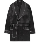 Zimmerli - Piped Silk Robe - Black