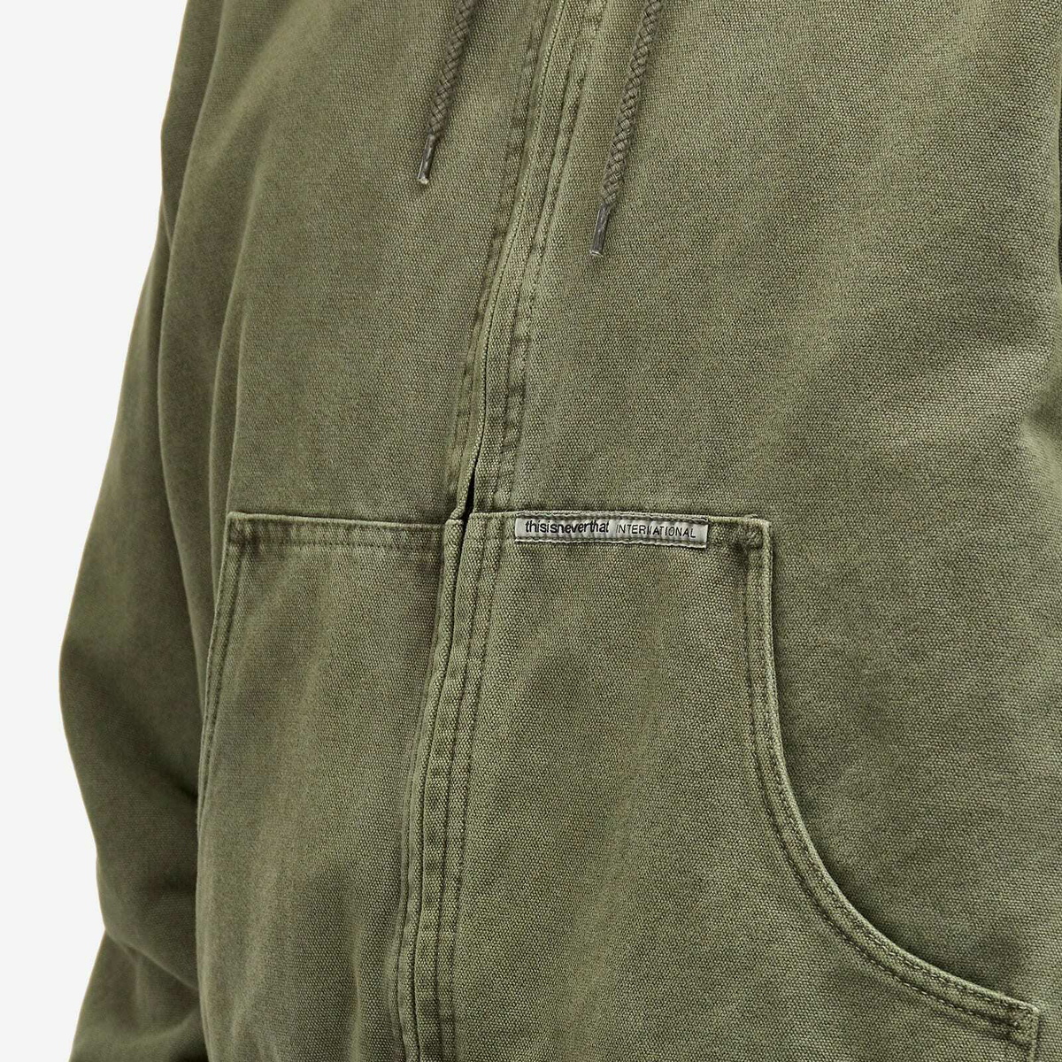 thisisneverthat Men's Overdyed Hooded Jacket in Olive