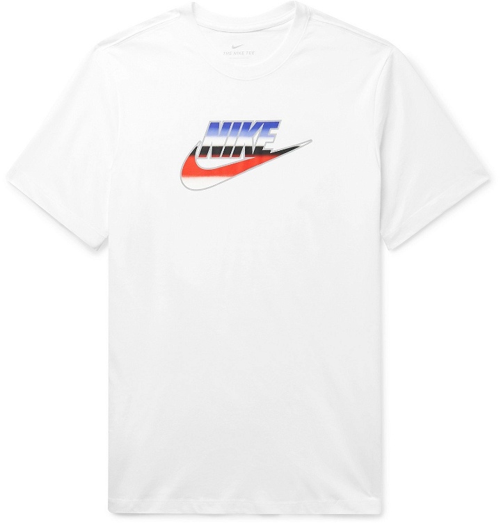 Photo: Nike - Sportswear Logo-Print Cotton-Jersey T-Shirt - White