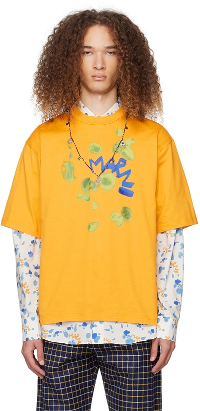 Photo: Marni Orange Dripping Flower T-Shirt
