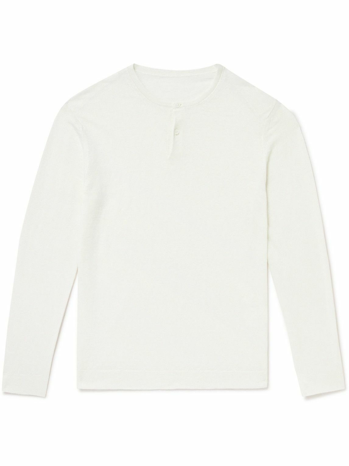 Anderson & Sheppard - Linen Henley T-Shirt - White Anderson & Sheppard