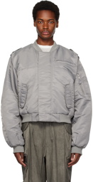 Entire Studios Gray A-2 Bomber Jacket