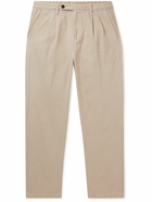 Massimo Alba - Straight-Leg Pleated Cotton and Wool-Blend Gabardine Trousers - Neutrals