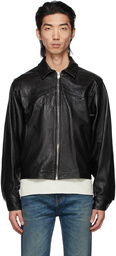 Enfants Riches Déprimés Black Leather Signature Western Jacket