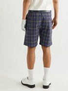 Mr P. - Checked Cotton-Poplin Golf Shorts - Purple