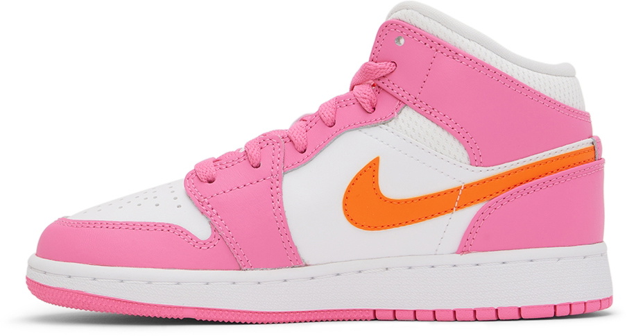 Nike Jordan Kids Pink Air Jordan 1 Mid Big Kids Sneakers Nike Jordan Brand