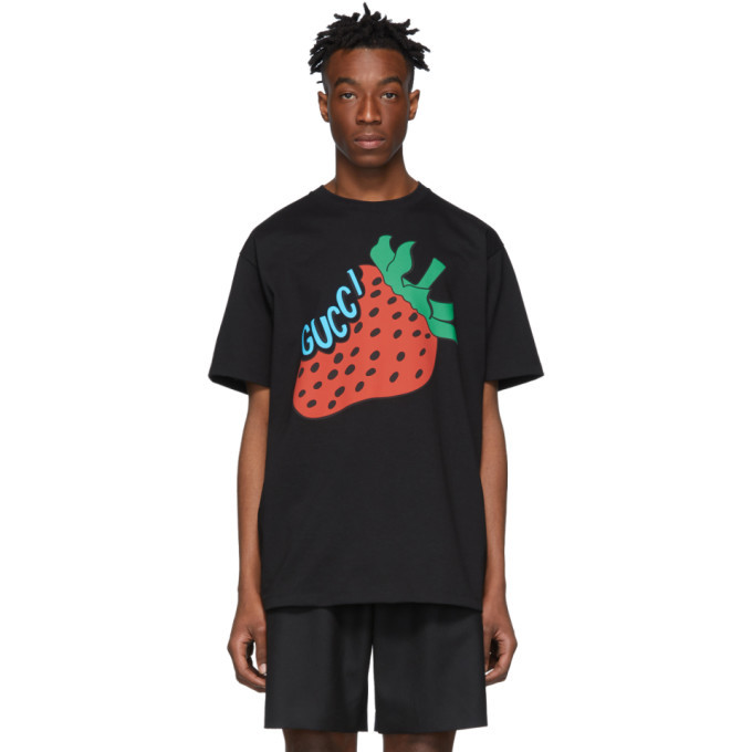 Photo: Gucci Black Strawberry T-Shirt