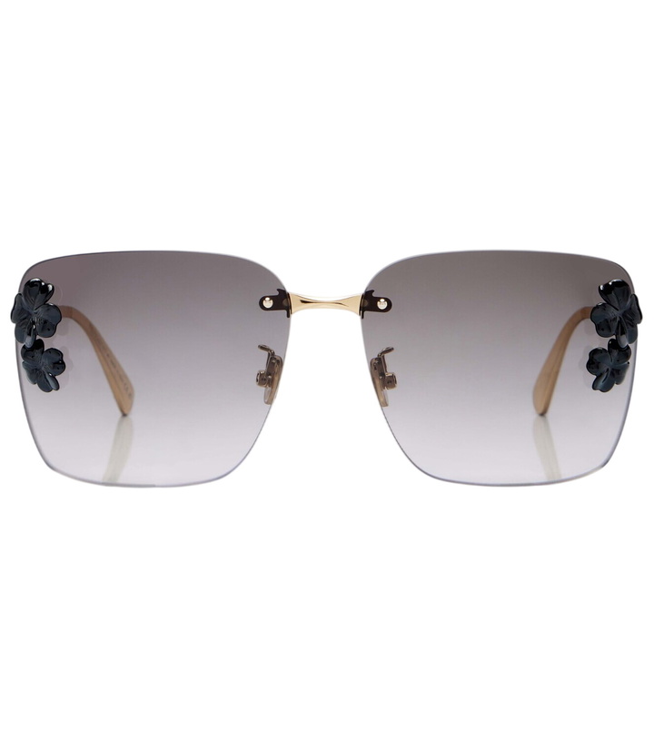 Photo: Dior Eyewear Dior Clover embellished square sunglasses