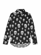 McQueen - Printed Satin Shirt - Black