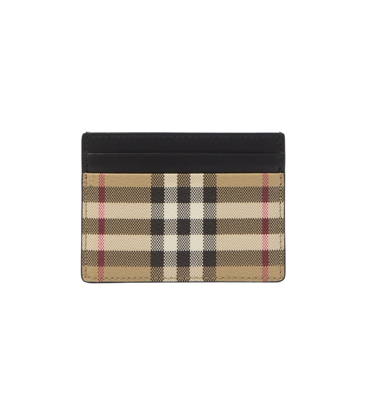 Photo: Burberry Burberry Check leather-trimmed cardholder