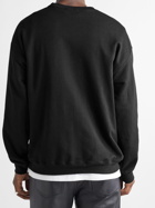 FLAGSTUFF - Printed Fleece-Back Cotton-Blend Jersey Sweatshirt - Black