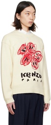 Kenzo Off-White Kenzo Paris Drawn Sweater