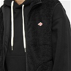 Danton Men's High Pile Fleece Stand Collar Vest in Black