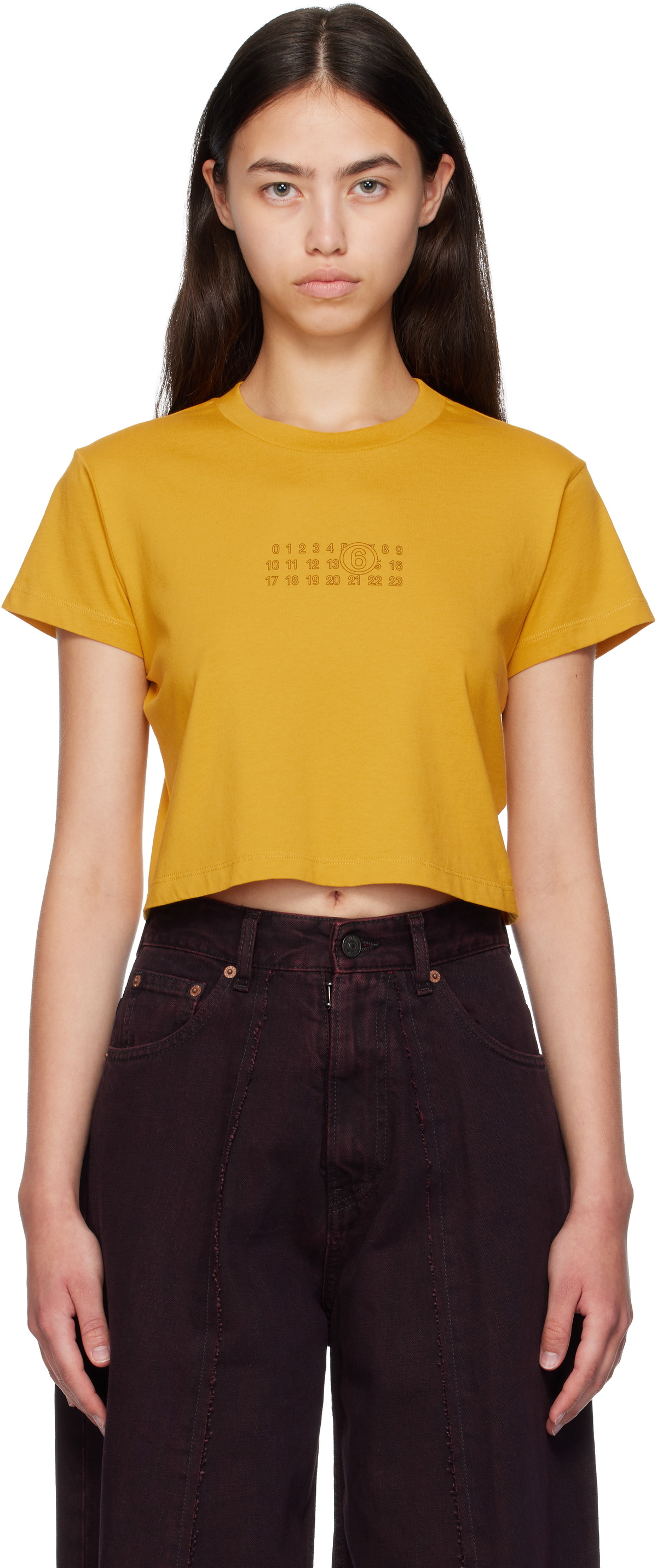 Tシャツ・カットソー MAISON MARGIELA Double layer t-shirt Yellow S67GC0030S24607 Maison Margiela Outlet: T-shirt men - Yellow | Maison