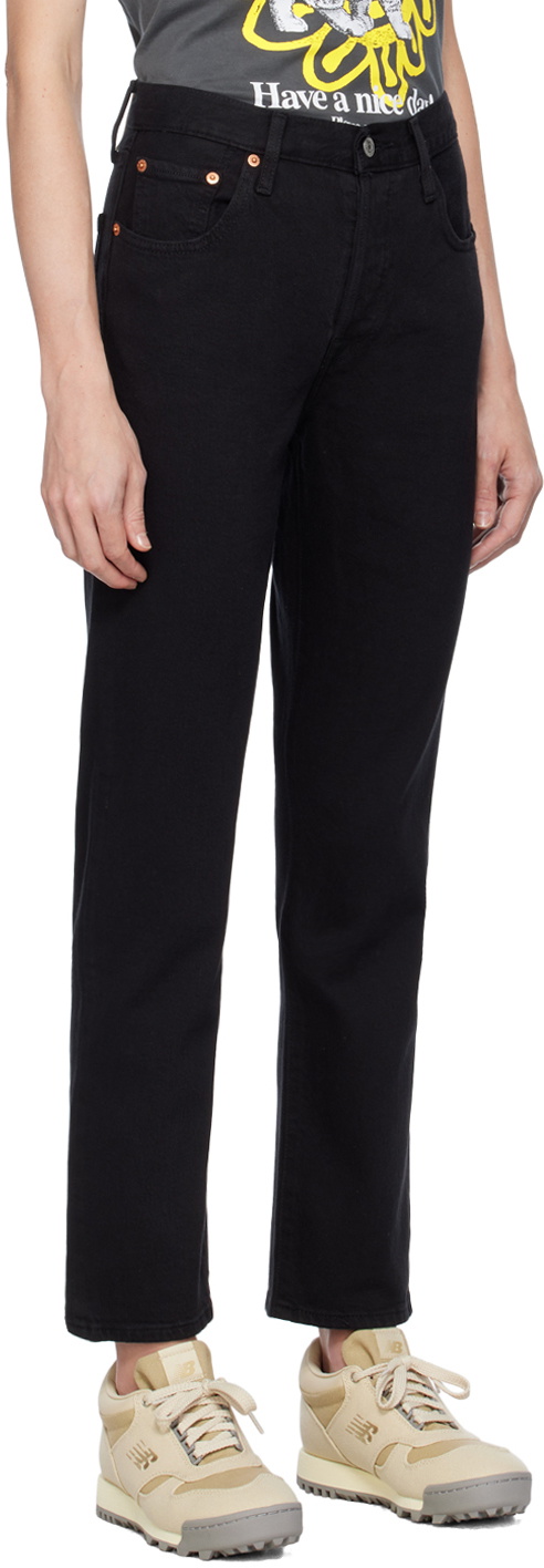 Levi's Black 501 Cropped Jeans Levi's Red