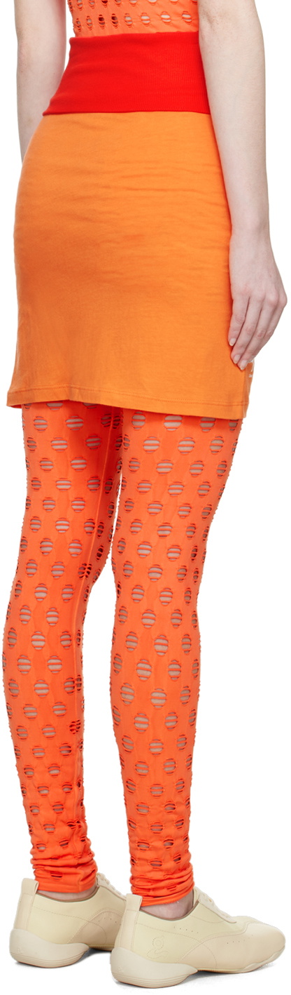 Maisie Wilen Orange & Red Pop Miniskirt