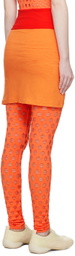 Maisie Wilen Orange & Red Pop Miniskirt