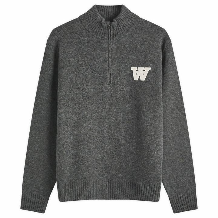 Photo: Wood Wood Men's AA Half Zip Knit in Charcoal