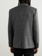 CELINE - Prince of Wales Checked Wool Blazer - Gray
