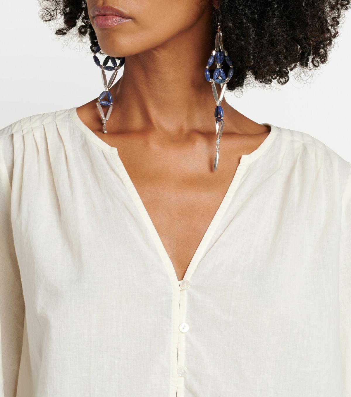 Velvet Blake embroidered cotton blouse