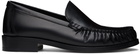 Legres Black Ruched Loafers