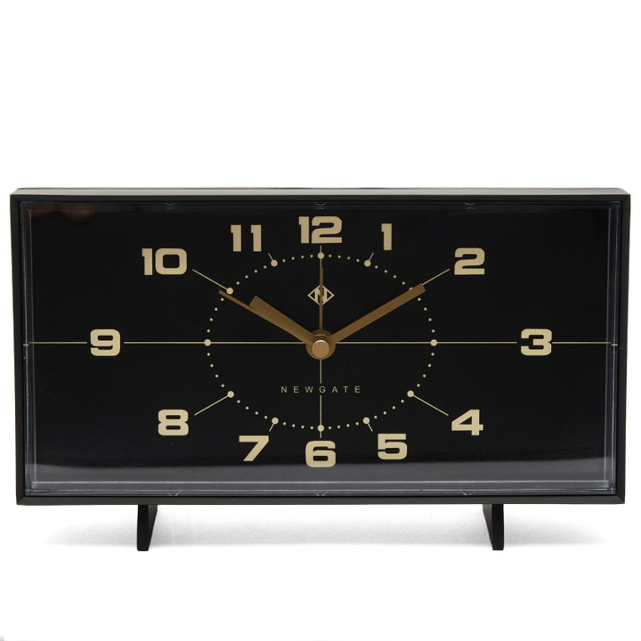 Photo: Newgate Clocks Wideboy Mantel Alarm Clock in All Black 