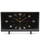 Newgate Clocks Wideboy Mantel Alarm Clock in All Black 