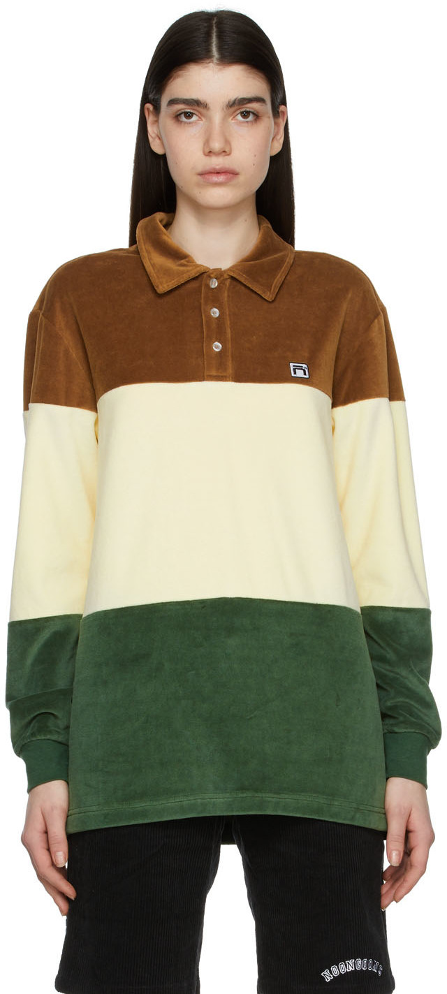 Noon Goons Off-White & Green Cotton Polo
