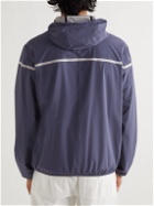 Brunello Cucinelli - Logo-Print Shell Hooded Jacket - Blue