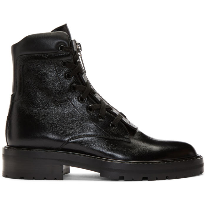 Photo: Saint Laurent Black William Front Zip Boots