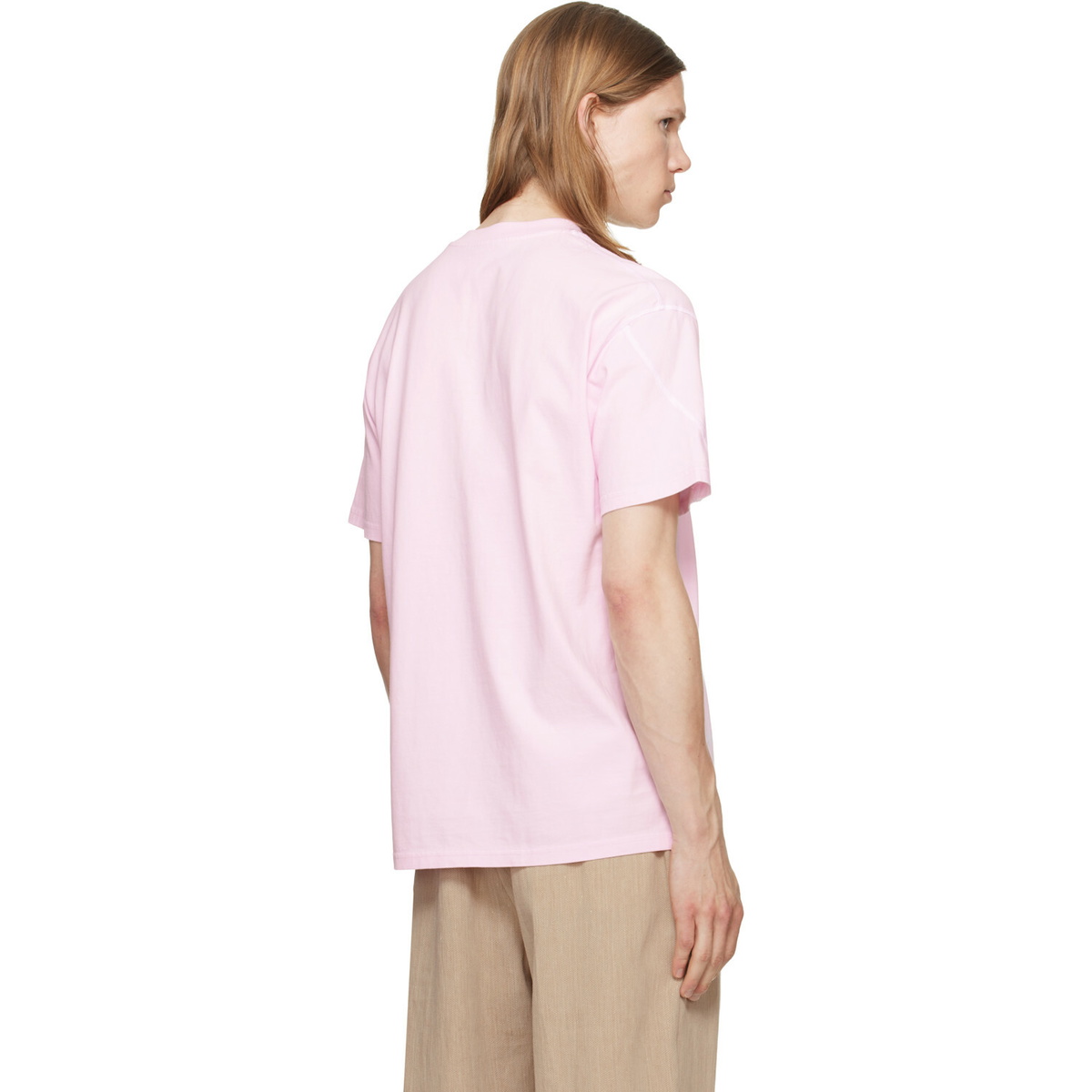 Givenchy Pink Contour Seam Contrasted Stitch T-shirt