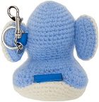 JW Anderson Blue Knitted Elephant Keyring