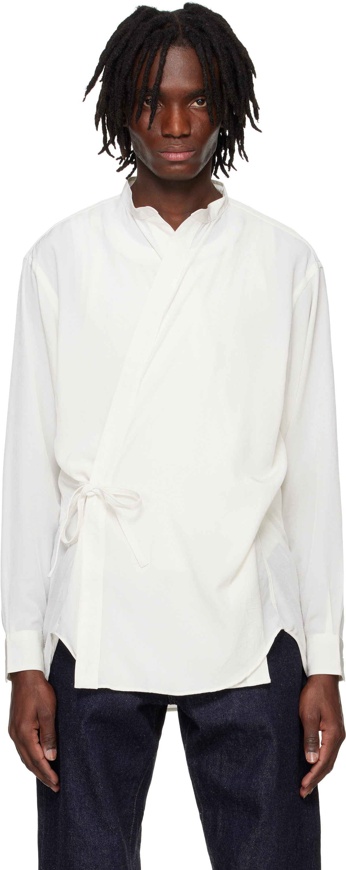 rainmaker PLEATED S/S SHIRT/White サイズ5 RAINMAKER KYOTO White Pleated Shirt RAINMAKER KYOTO