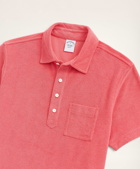 Brooks Brothers Men's Terry Polo Shirt | Coral