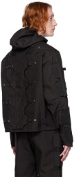 Olly Shinder Black Crocodile Shell Jacket
