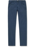 Canali - Stretch Lyocell and Cotton-Blend Trousers - Blue