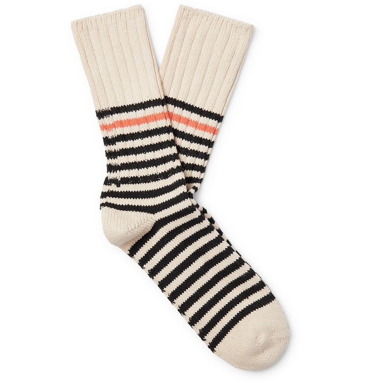 Photo: Thunders Love - Marine Striped Recycled Cotton-Blend Socks - Multi