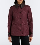 Burberry Fernleigh leather-trimmed quilted jacket