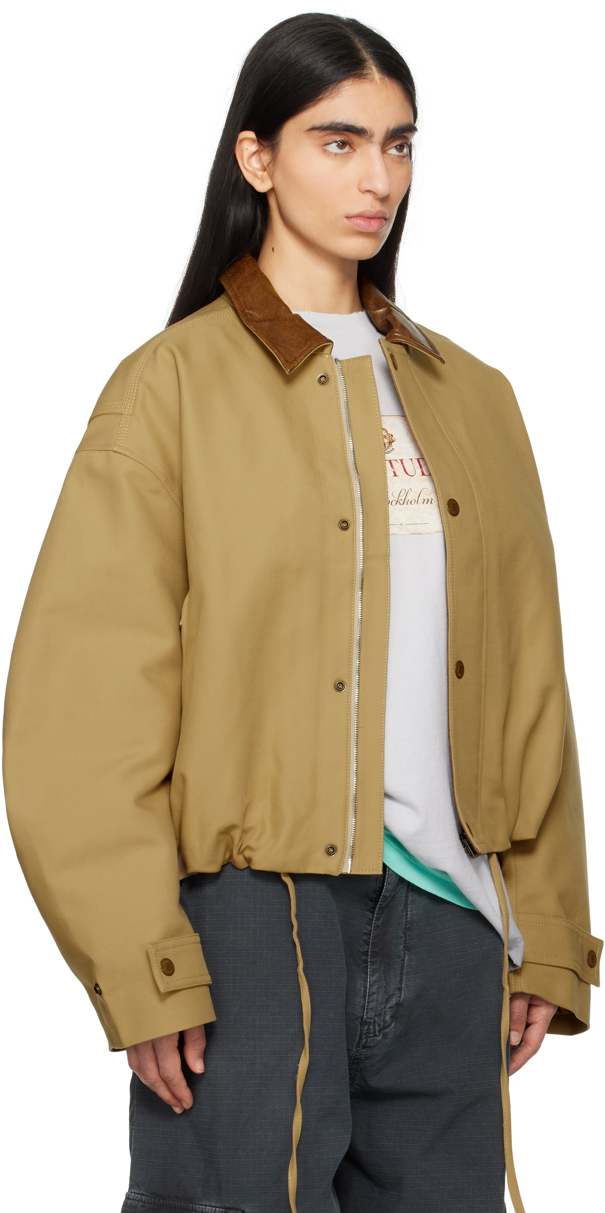 Acne Studios Beige Double Cotton Twill Jacket Acne Studios
