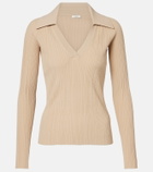 Joseph Chelia ribbed-knit polo sweater