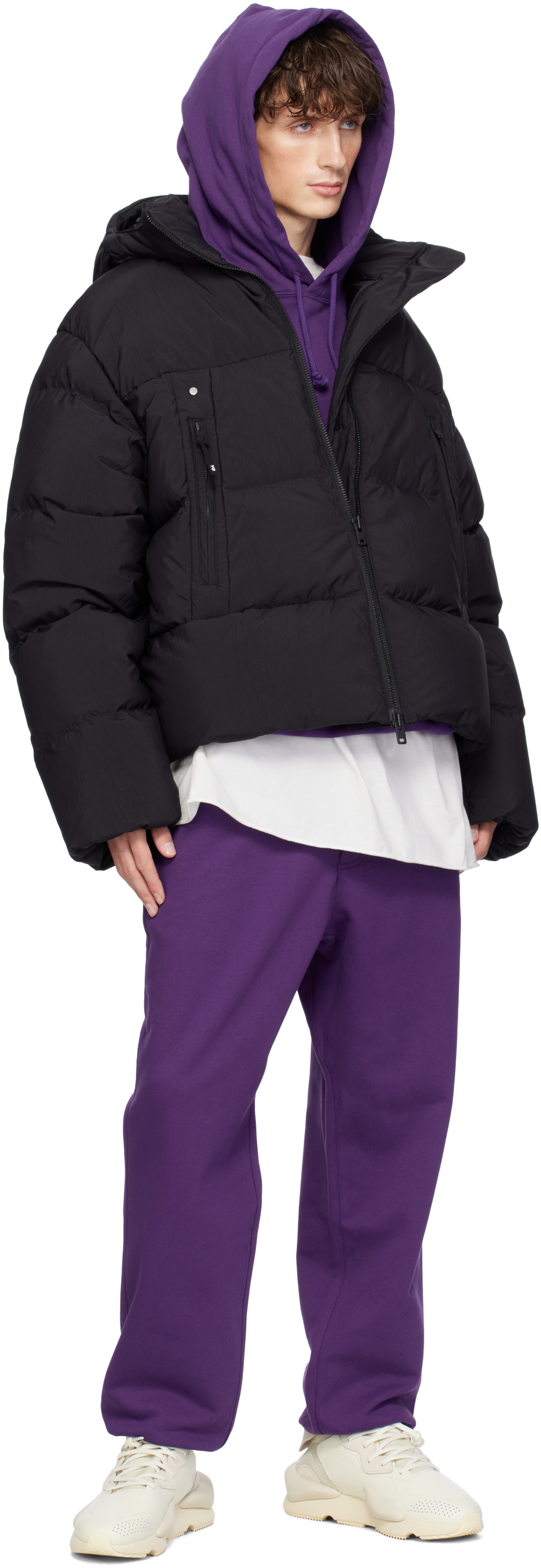 Y-3 Black Puffer Down Jacket Y-3
