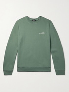 A.P.C. - Logo-Print Cotton-Jersey Sweatshirt - Green