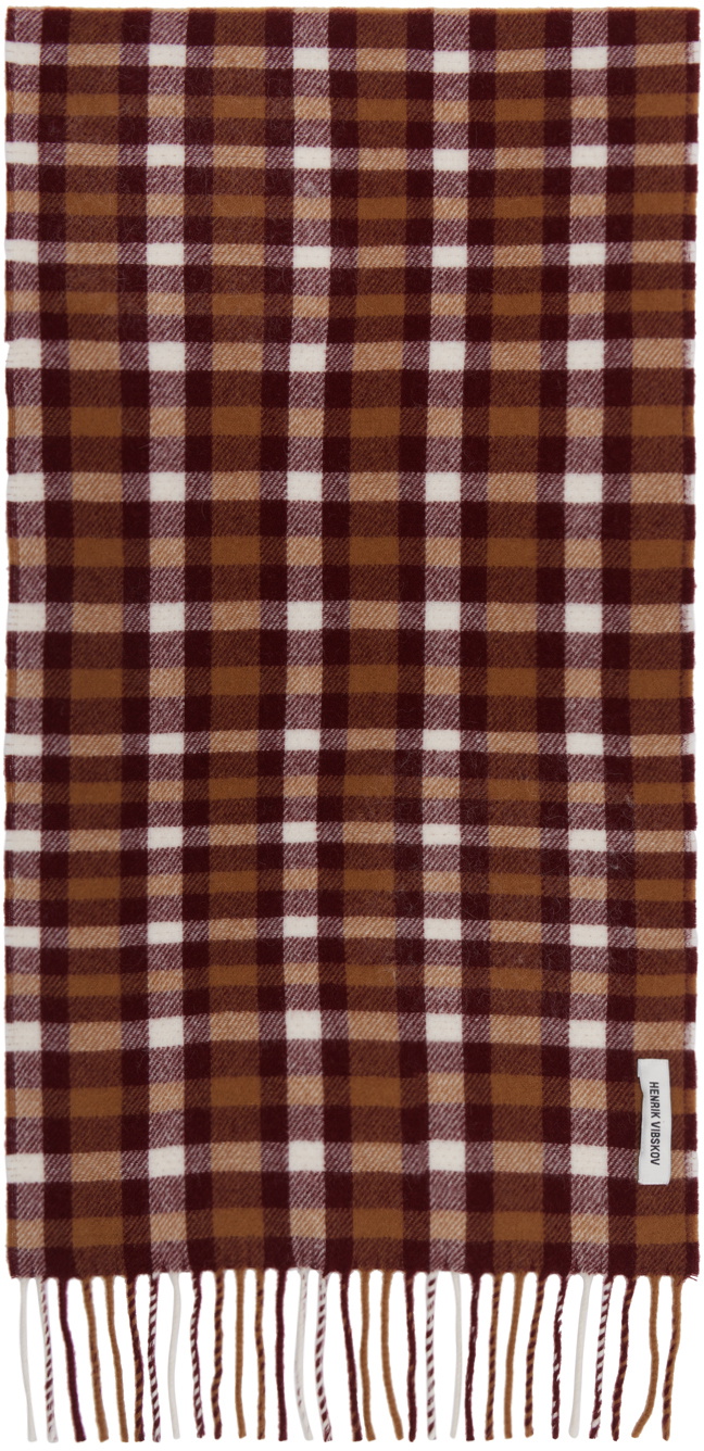 Henrik Vibskov Red Check Scarf