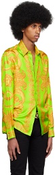 Versace Green & Yellow Barocco 660 Shirt