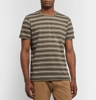 Folk - Striped Cotton-Jersey T-Shirt - Green